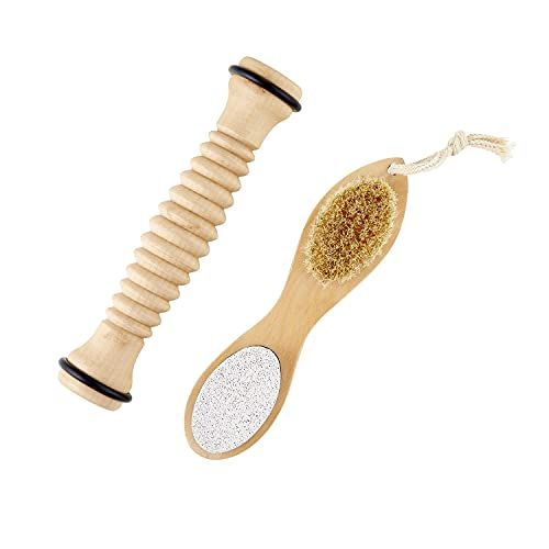 Massager Roller and Pumice Stone Brush Tool-Pure Design Gift Boxed