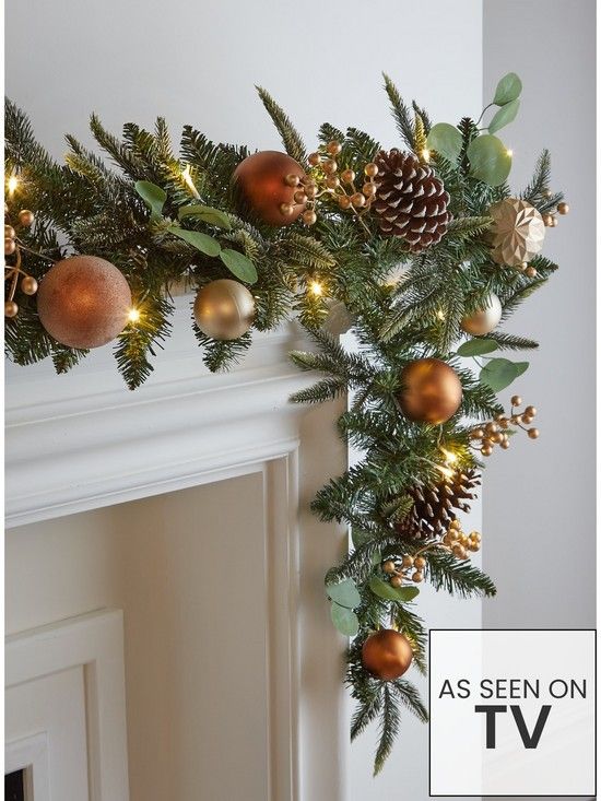 Dibor Large 105cm Festive Cinnamon Pine Cone Decorative Artificial Christmas Garland 