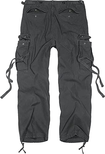 Brandit M65 - Pantalones vintage, color negro, talla 4XL