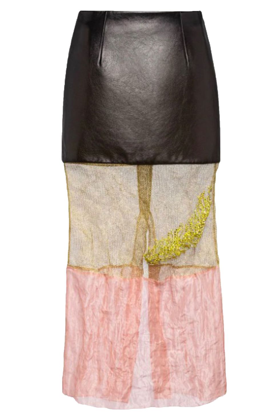 Prada multi-coloured sheer skirt