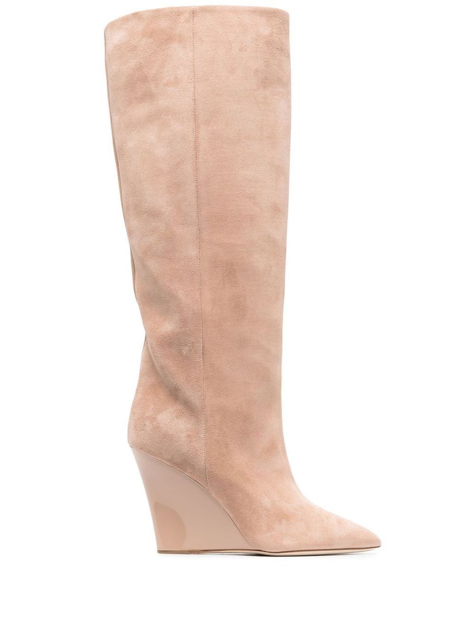 長靴推薦：Paris Texas裸粉色麂皮及膝長靴