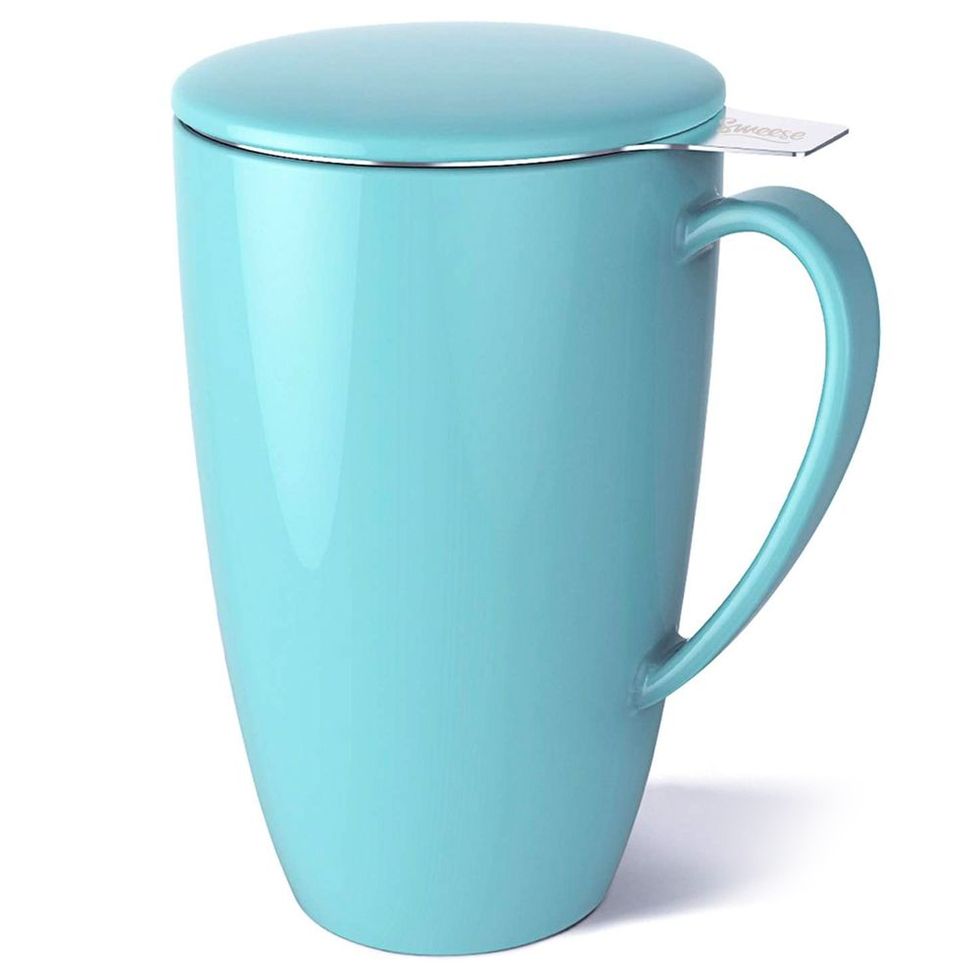Pure Zen Tea Tumbler with Infuser | BPA Free Double Wall Glass Travel Tea  Mug