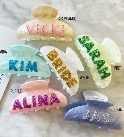Personalized Hair Claw Clip