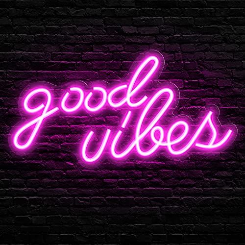 Pink Good Vibes Neon Sign