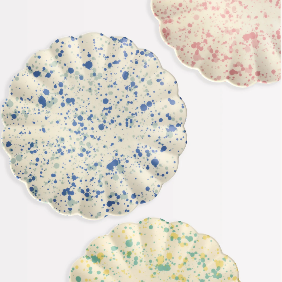 Speckled Reusable Bamboo Plates, Set of 6