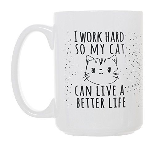  I Work Hard For My Cats Mug