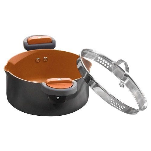 Gotham Steel 5-Quart Stock Pot with Strainer 