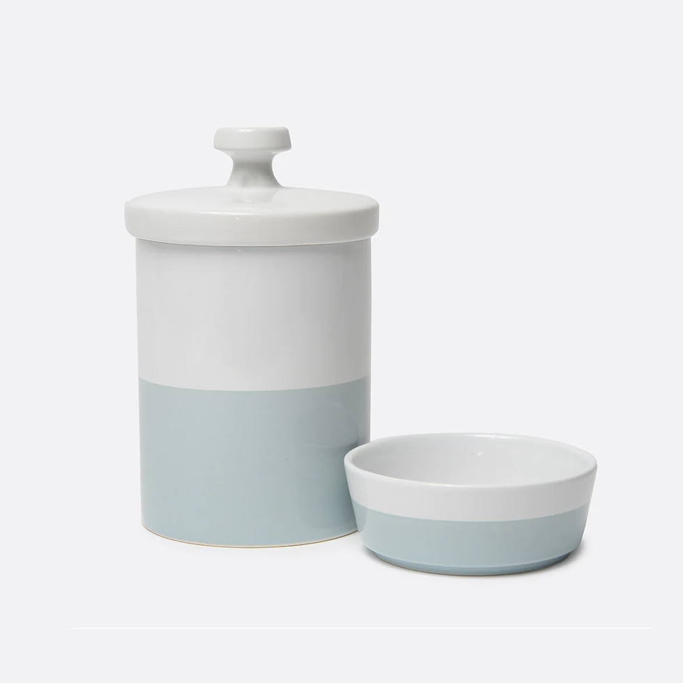 Dipper Ceramic Bowl and Treat Jar Set