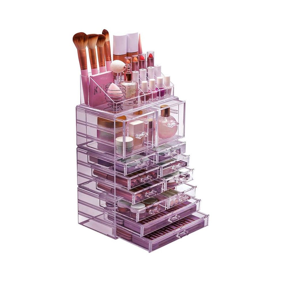 Acrylic Cosmetic Makeup Organizer & Jewelry Storage Set - Large Rebrilliant