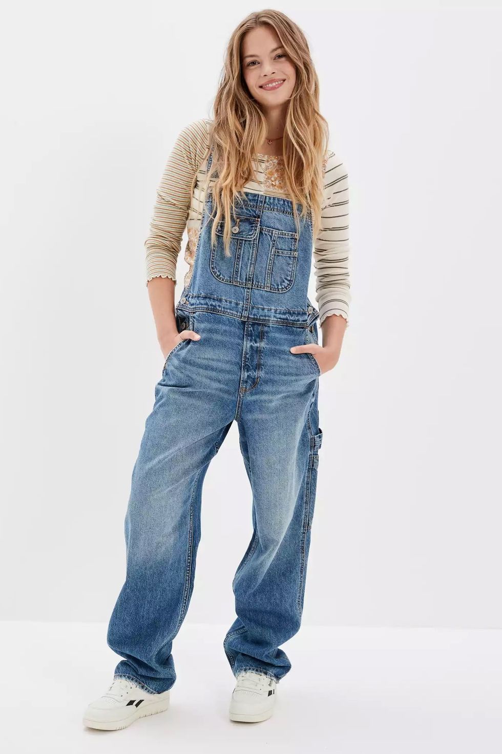 AE Denim Baggy Overall