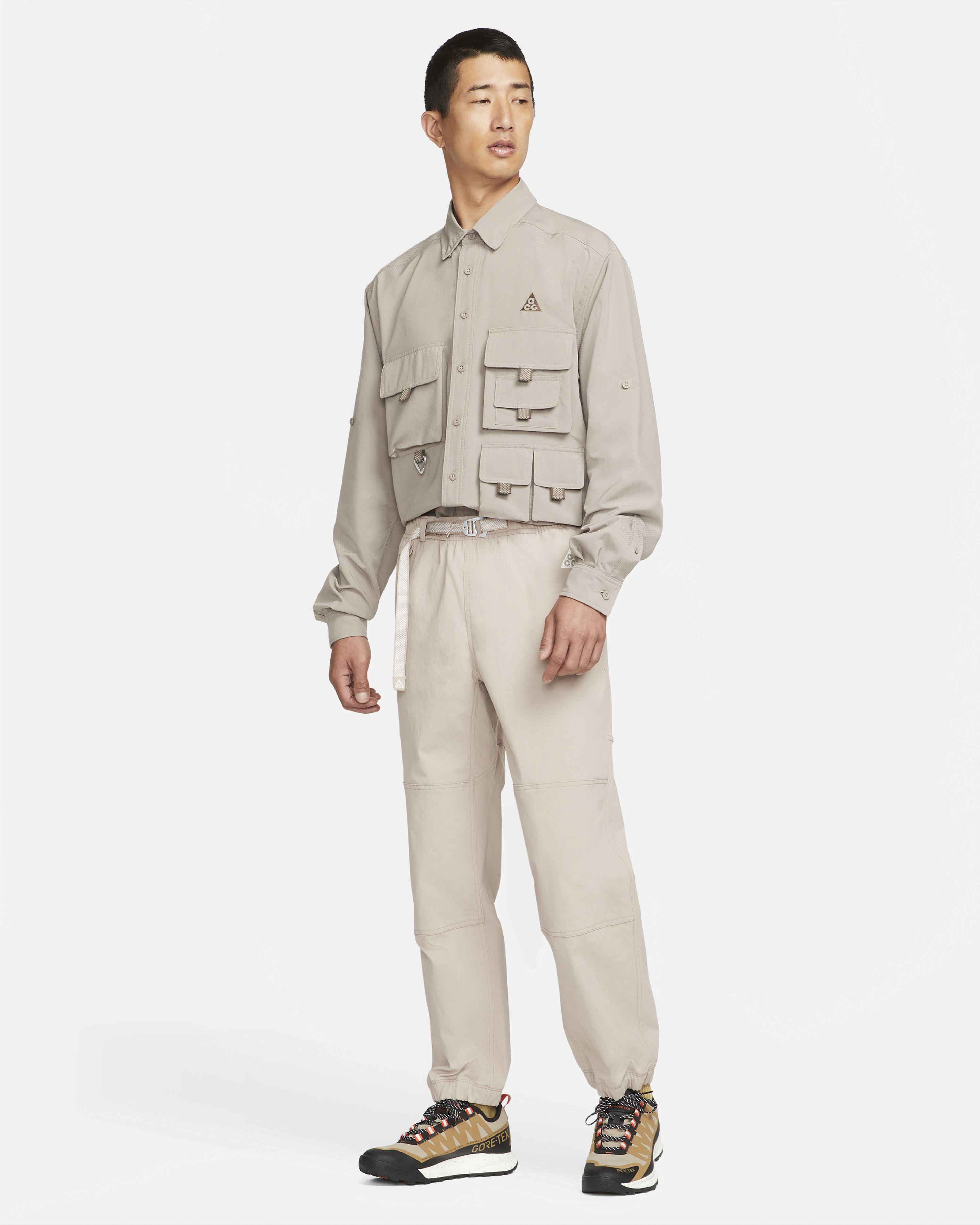 Organic Cotton Miltype Track Pants - Tan - GBNY