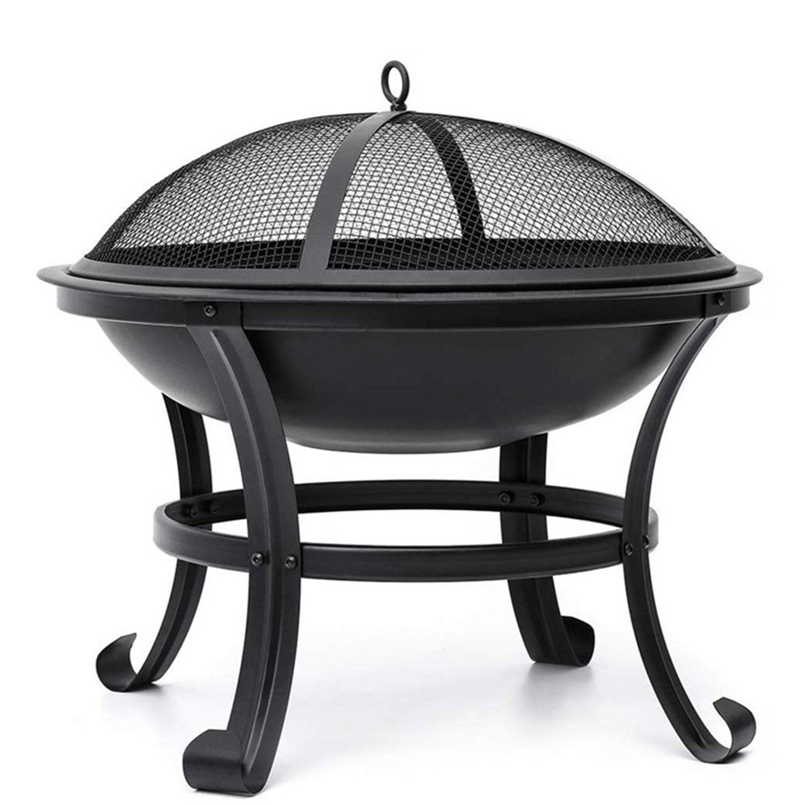 Martinique Steel Outdoor Fire Pit with Lid