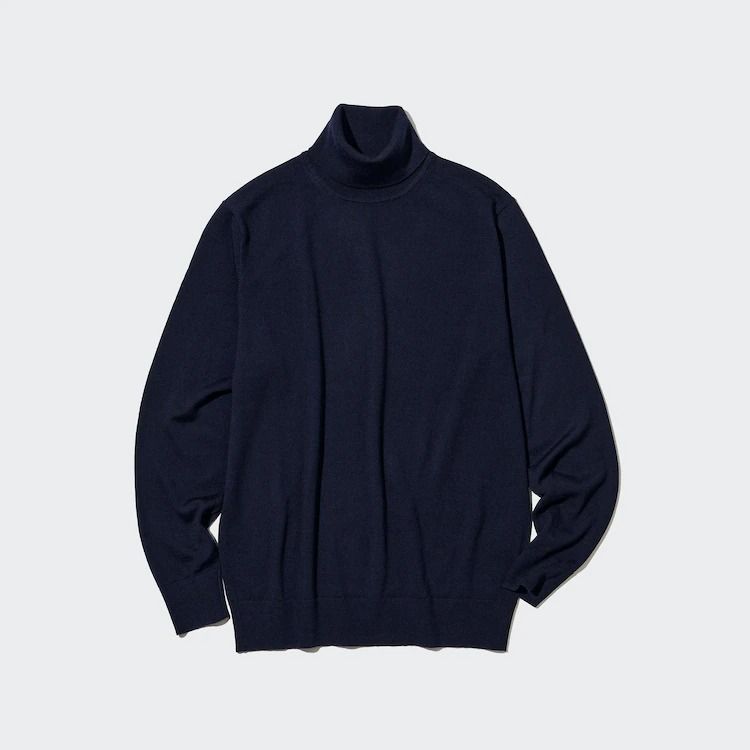 Extra Fine Merino Turtleneck Long-Sleeve Sweater