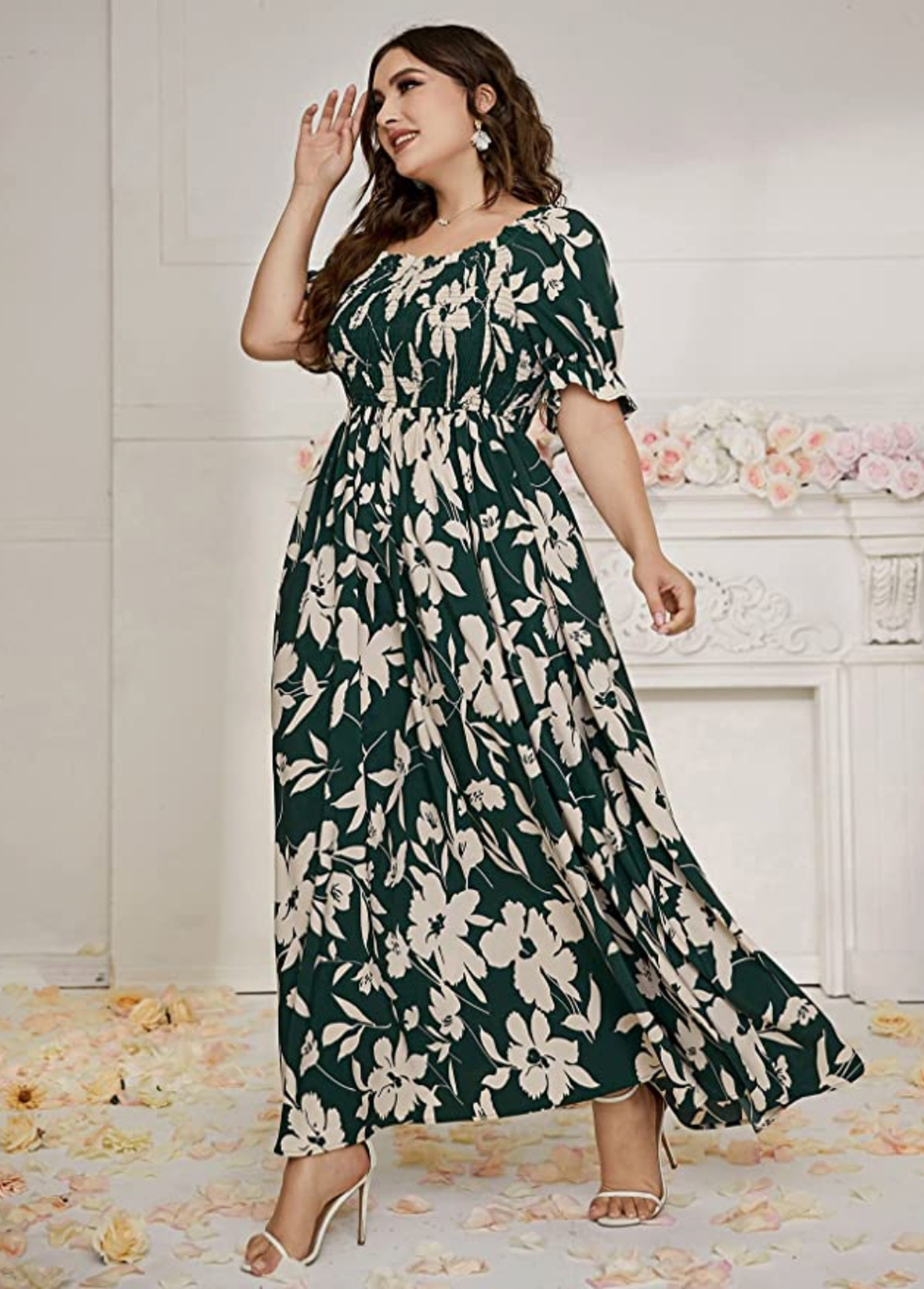 MakeMeChic Plus Size Boho Floral 