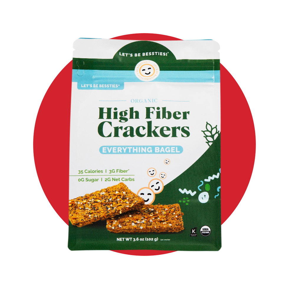 Organic High-Fiber Crackers, Everything Bagel