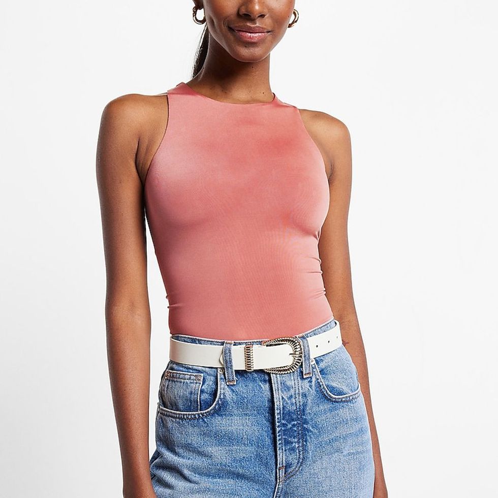 Express  Body Contour Off The Shoulder Cutout Cropped Sweater in