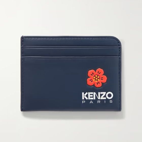 男生精品卡夾推薦：Kenzo Logo印花皮革卡夾