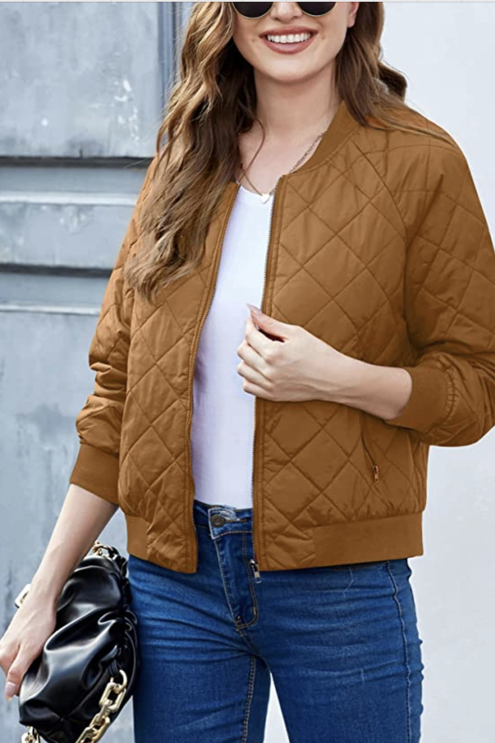Classic Quilted Bomber Jacket