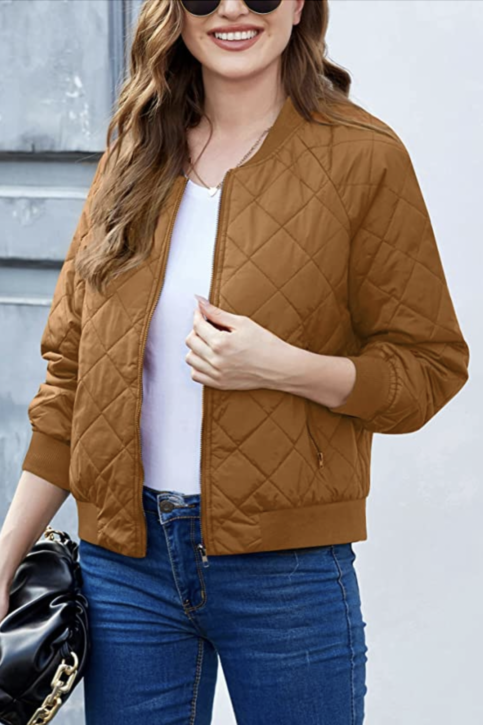 Classic Quilted Bomber Jacket