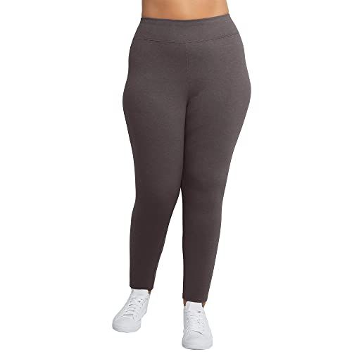 Plus Size Store Women Grey Cotton Leggings (XXL)