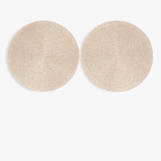Metallic Pearl Round Placemats, Set of 2