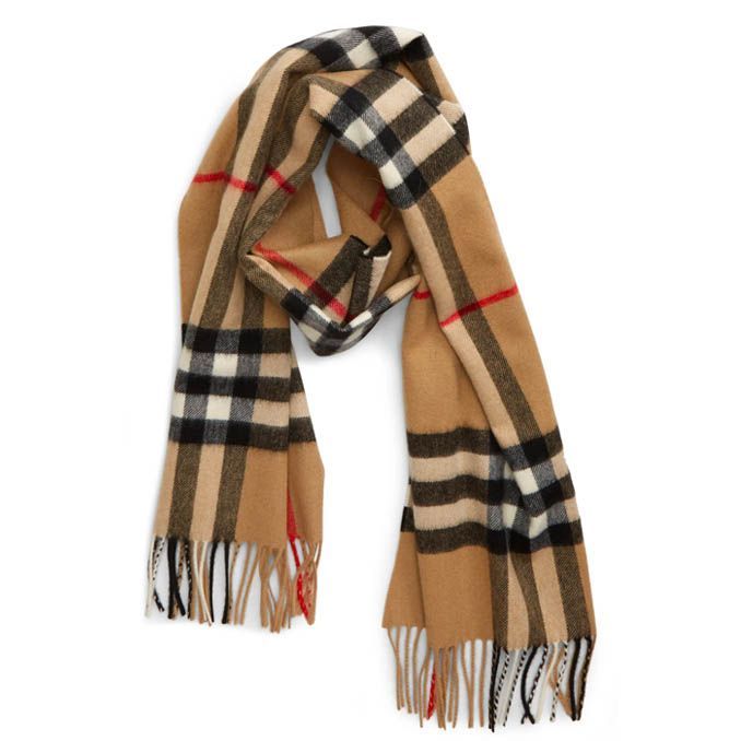 Burberry scarf thick hotsell