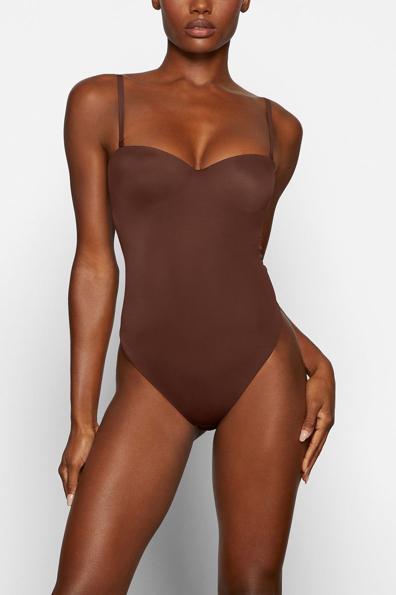 Women's Highly Cinched Sculpt Shapewear Bodysuit in Brown Size XS