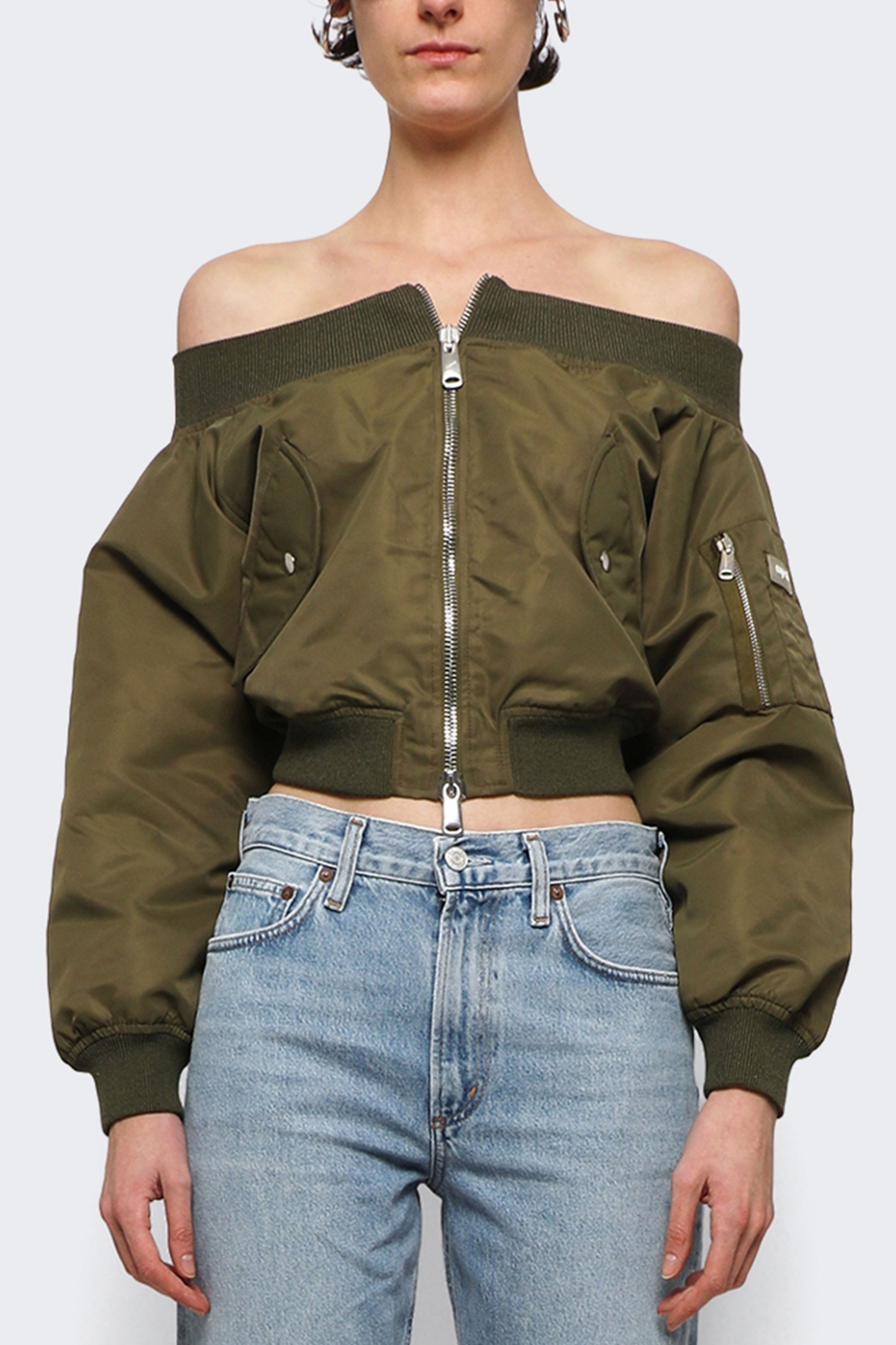 Off the shoulder on sale windbreaker