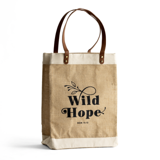 Wild Hope Jute Tote Bag