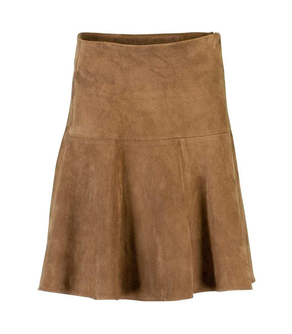 Flare Suede Skirt