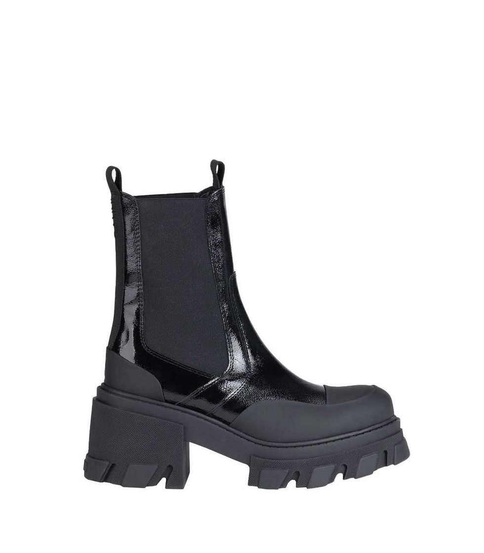 Cleated Platform Mid Chelsea Boots