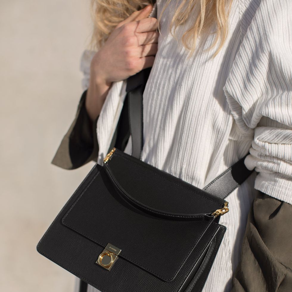 Fashion Versatile Portable Diagonal Bag Polene Paris Bag Leather