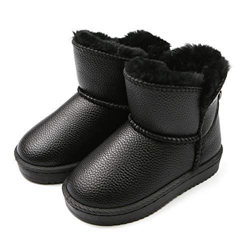 Girls and Boys Boots Fur Lined Slip-On Boots
