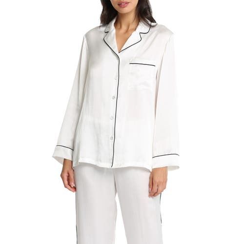 100% Washable Silk Pajama Top with Piping