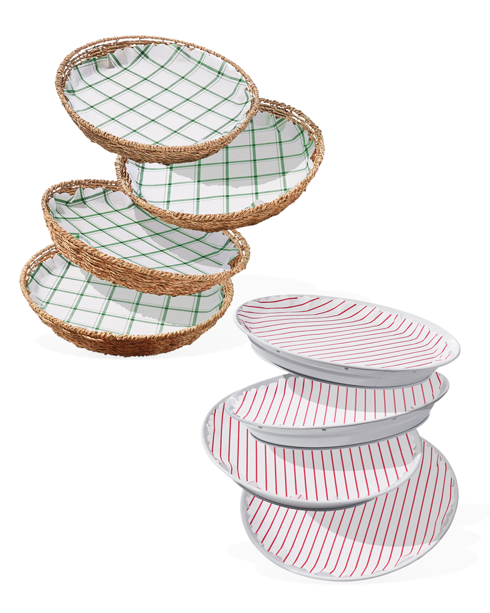 Woven Plates and Parchment Paper Liners Bundle