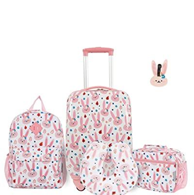 Travelers Club Kid's Hardside Carry-On Spinner 5-Piece Luggage Set, Donut
