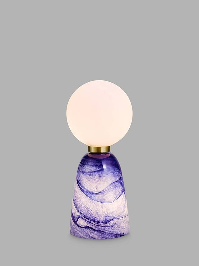 John Lewis + Matthew Williamson Planet Dual Lit Glass Table Lamp, Blue