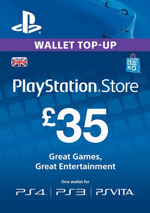Aufladen des PlayStation Network-Guthabens im Wert von 35 £