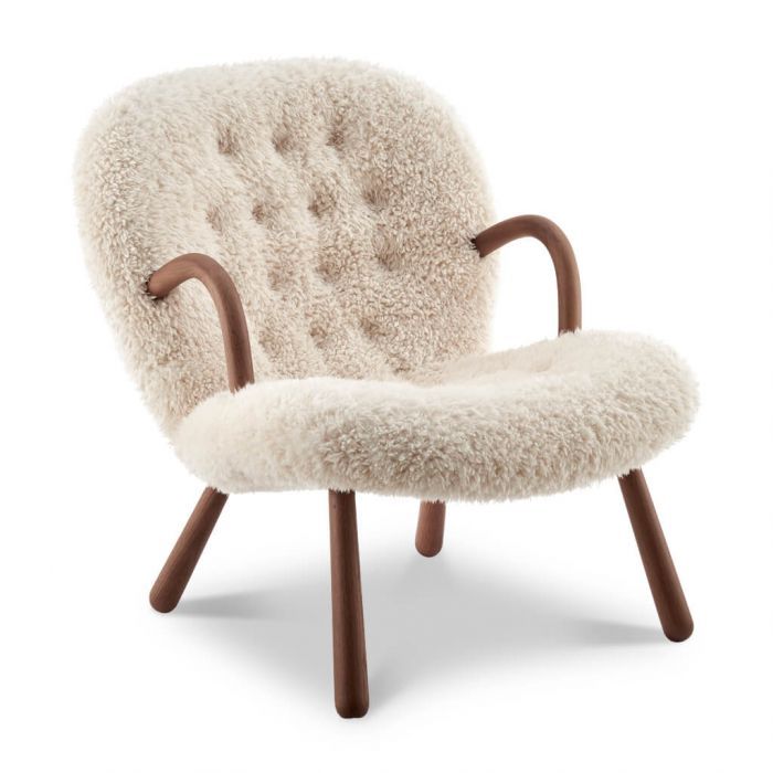 Shearling on sale lounge chair