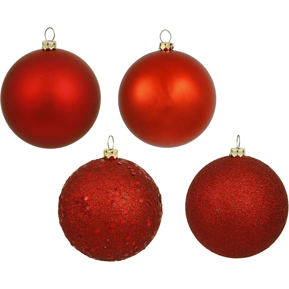 6" Shiny Ball Ornaments (Set of 4)