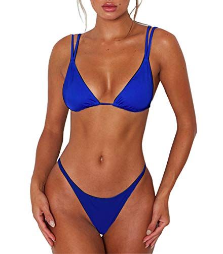Two Piece Blue Bikini Set