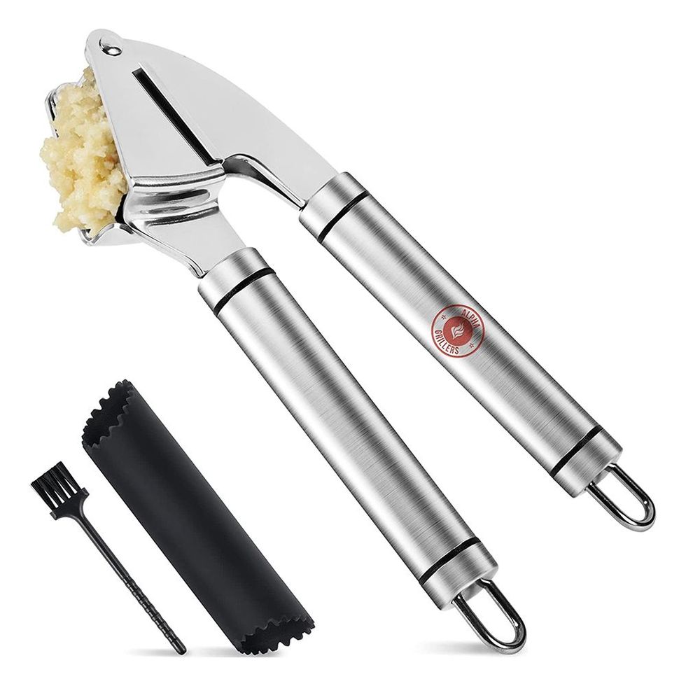 KitchenAid Heavy Duty Garlic Press With Removable Basket Black & Stainless  Steel