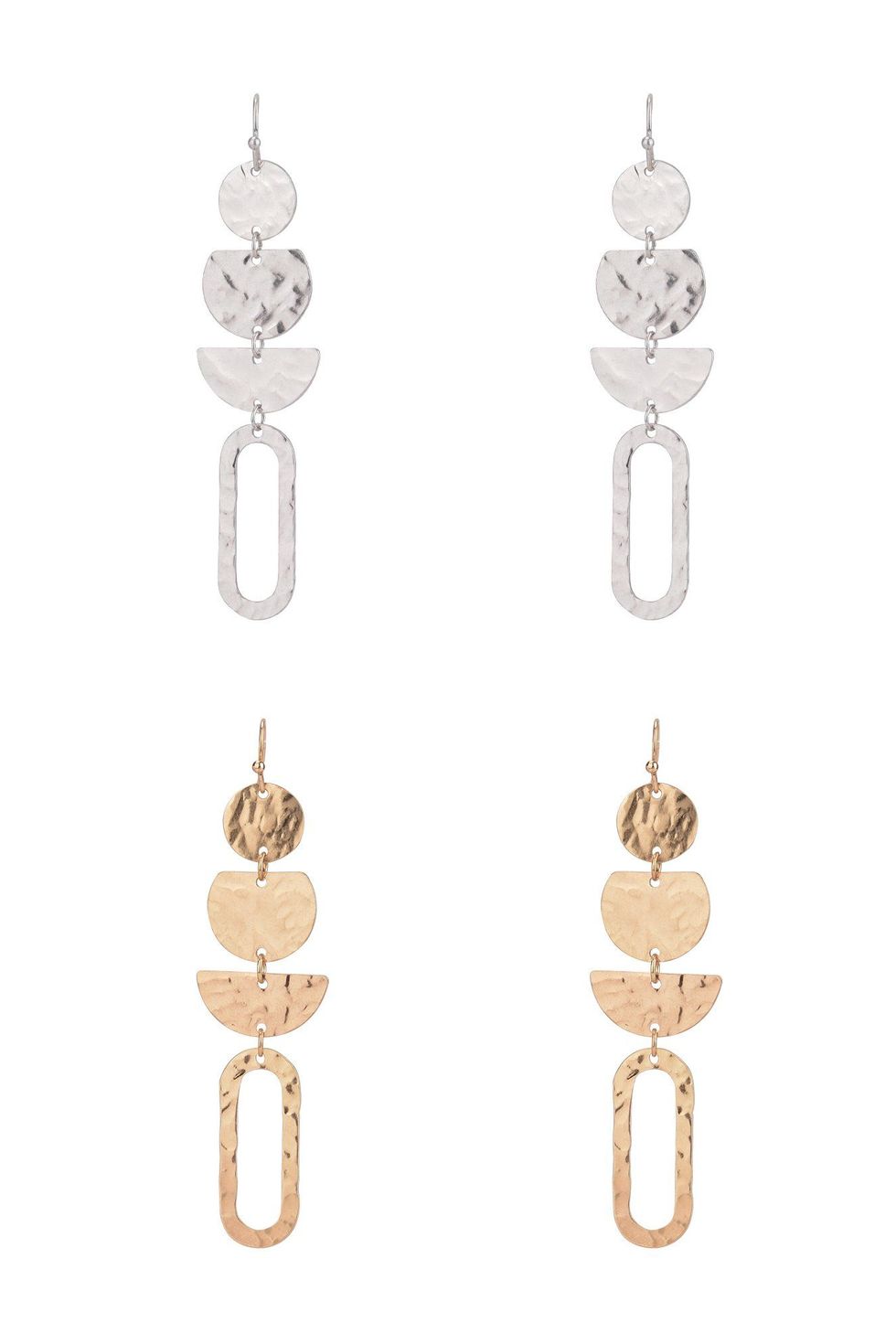 The Pioneer Woman Jewelry, Soft Silver-tone and Soft Gold-tone Metal Drop Duo Earring Set