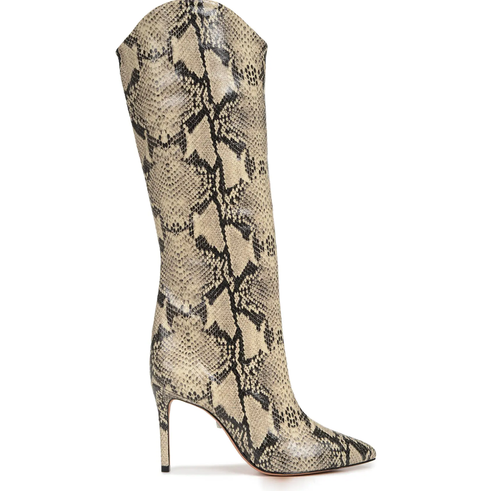 Maryana Pointed Toe Boot in Natural Leather