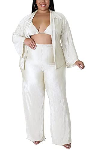 Winter white plus size 2024 pants