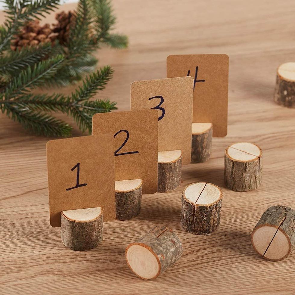 Wood Place Card Holders, Set of 20