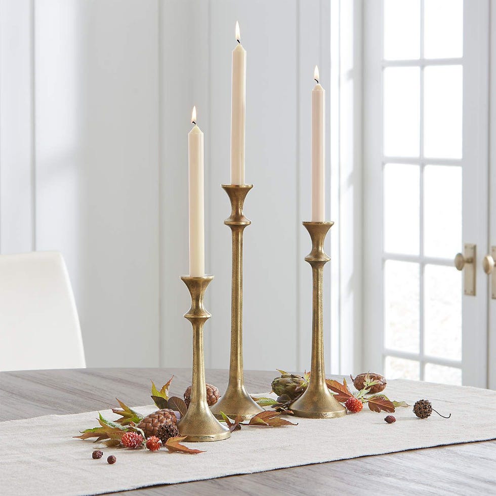 Emmett Antique Brass Taper Candle Holder