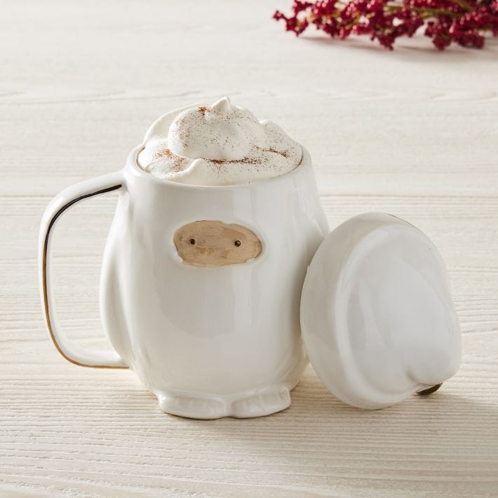 Cheeky Reindeer Figural Coffee Mug