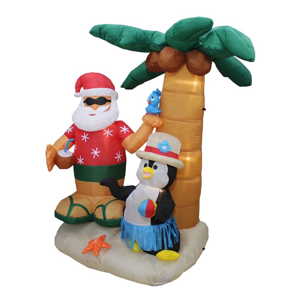 Christmas Santa Claus on Vacation (7 Feet)