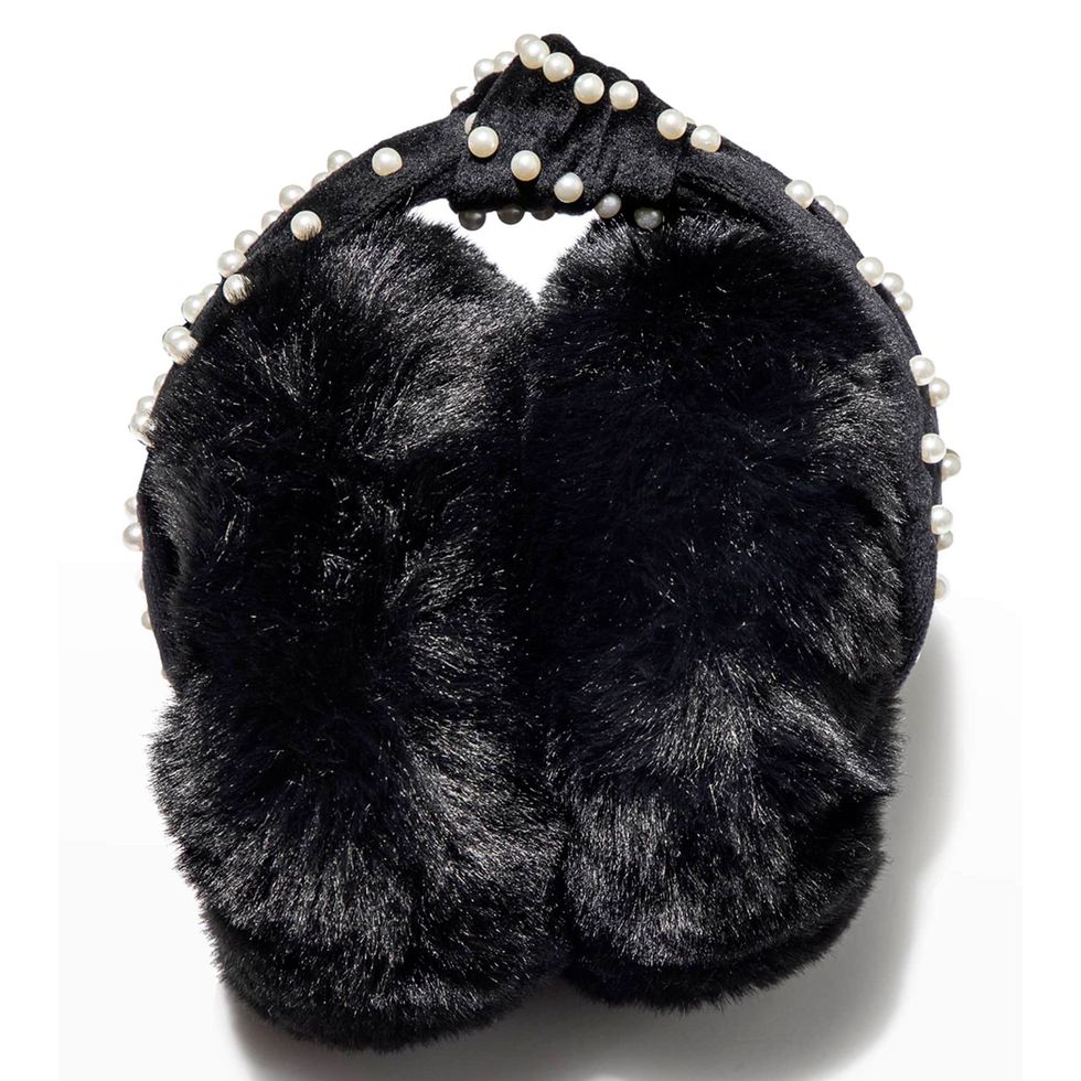 Pearly Faux-Fur Earmuff Headband